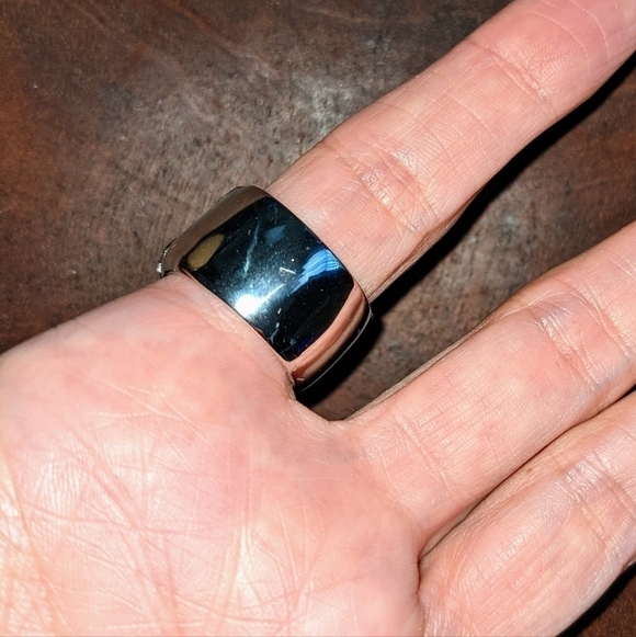 Garnet & Marcasite Diamond Cocktail Ring - Picture 4 of 5